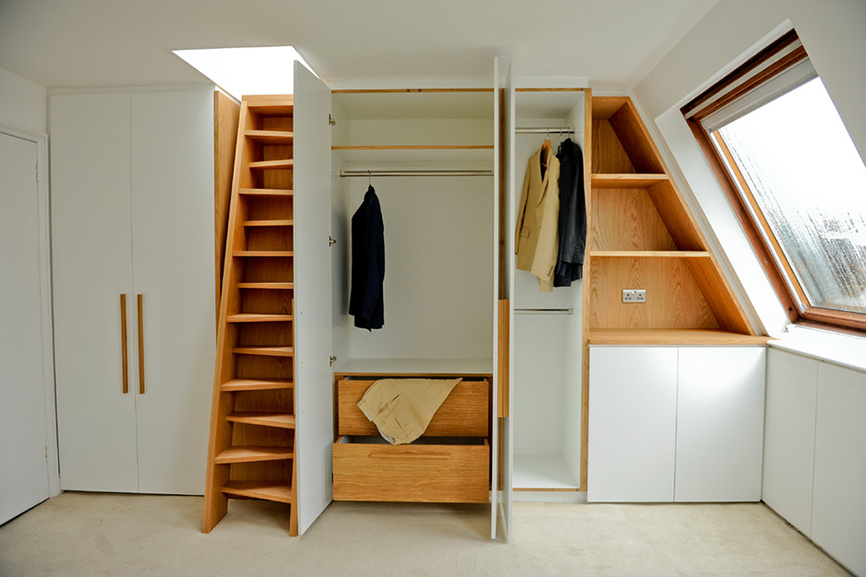 Loft shop storage cupboards